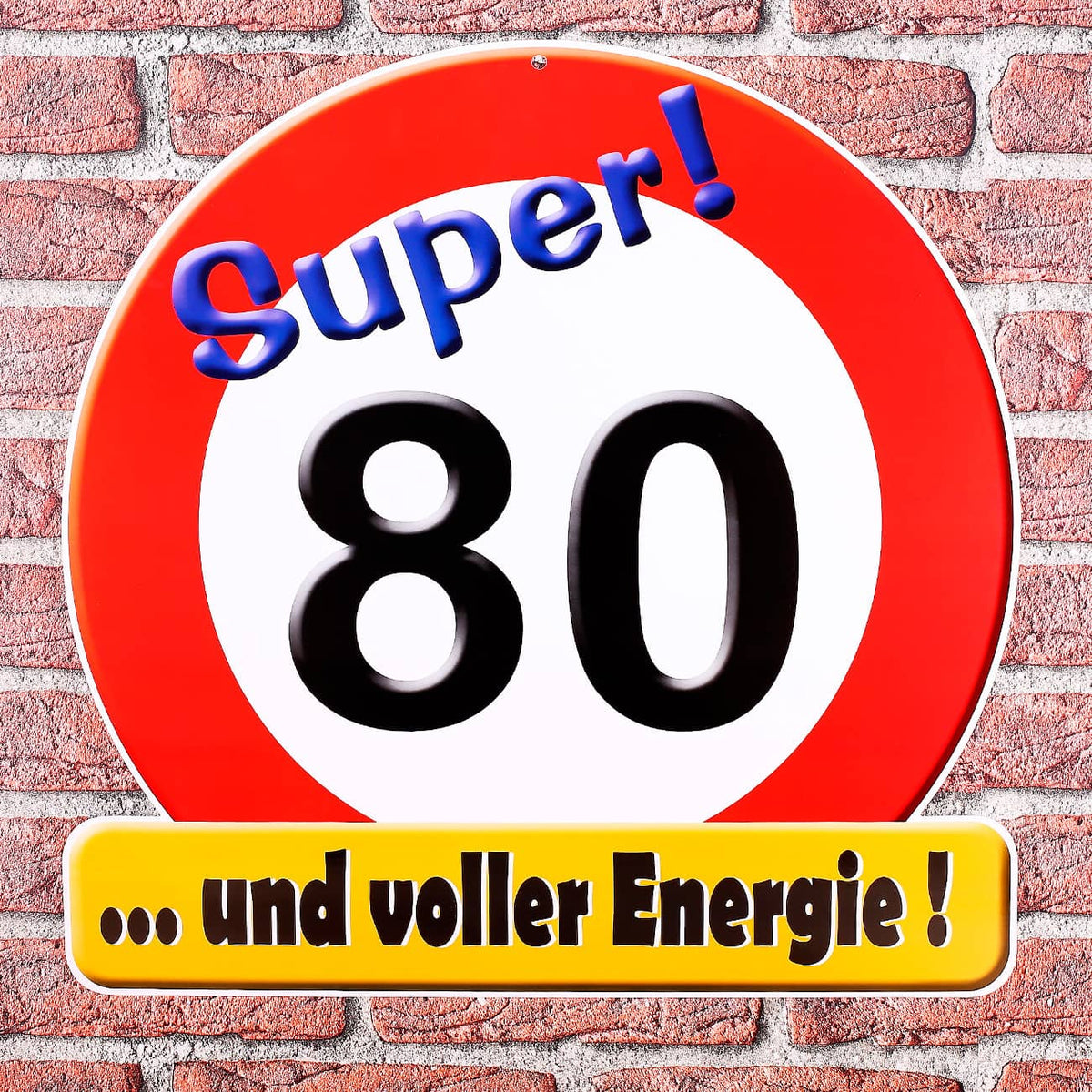 XXL Schild aus Pappe passend zum 80.