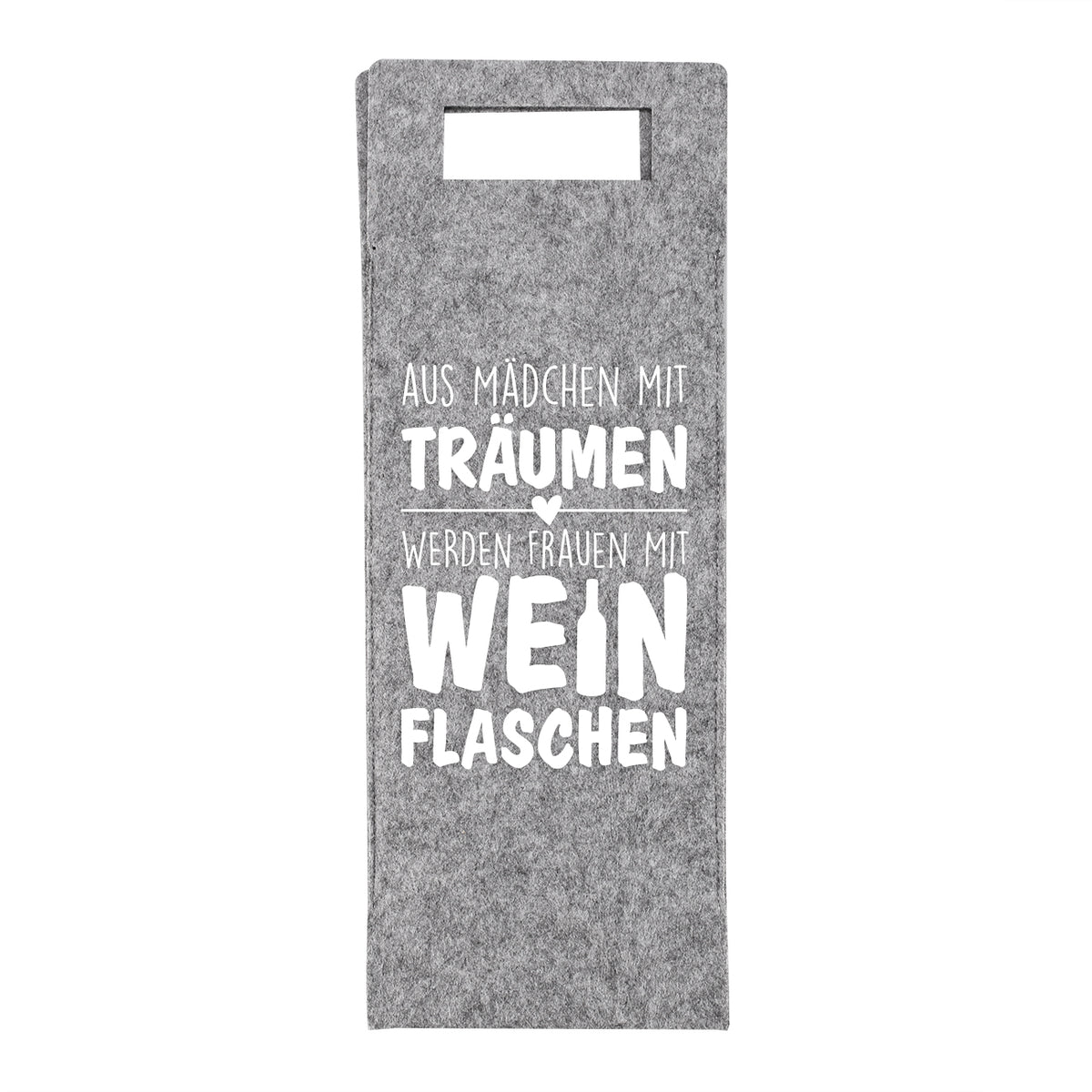 Flaschenbeutel aus Filz