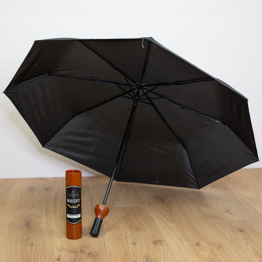 Taschen Regenschirm als Whiskyflasche
