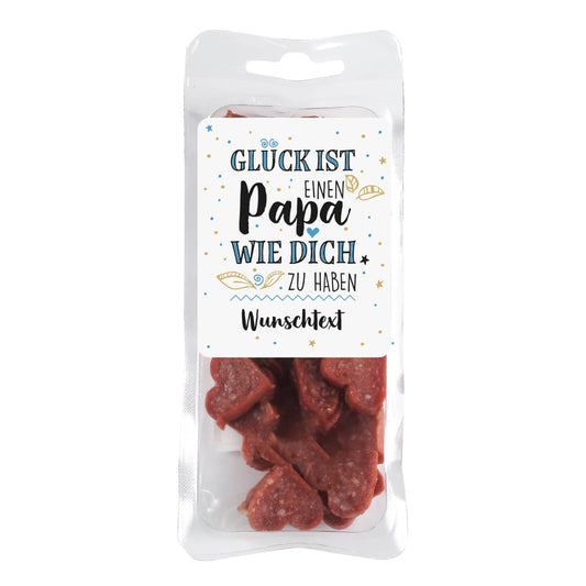 Glück ist, einen Papa wie dich zu haben - Salamiherzen zum Geburtstag