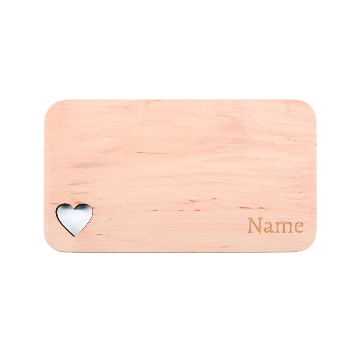 Holzbrett aus Erlenholz mit Namensgravur