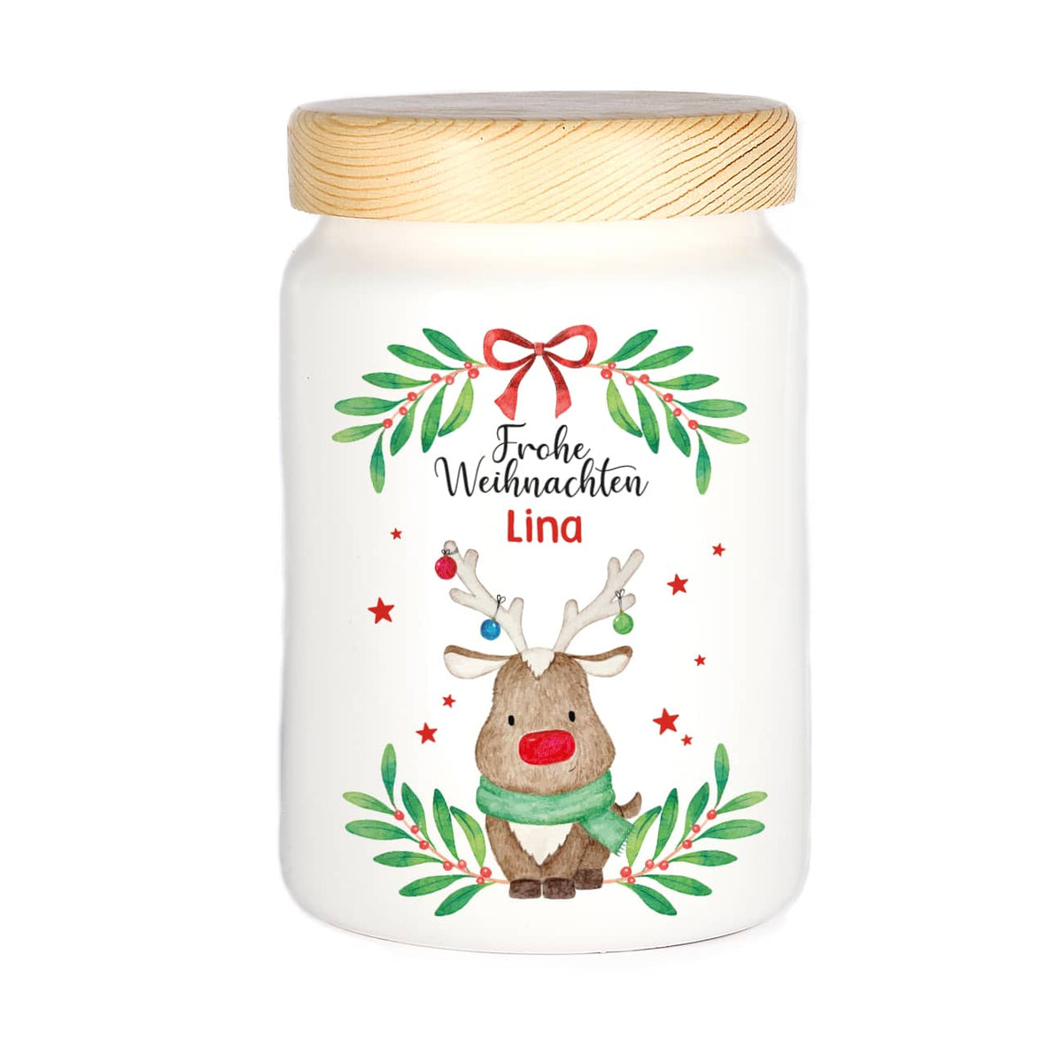 Keksdose aus Keramik zu Weihnachten