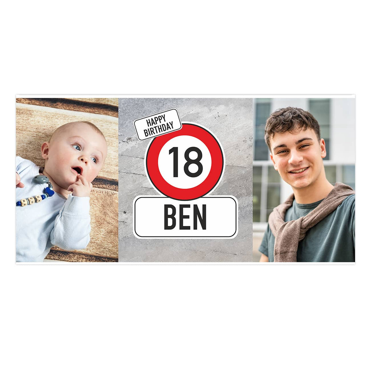 Geburtstagsbanner mit Wunschfotos