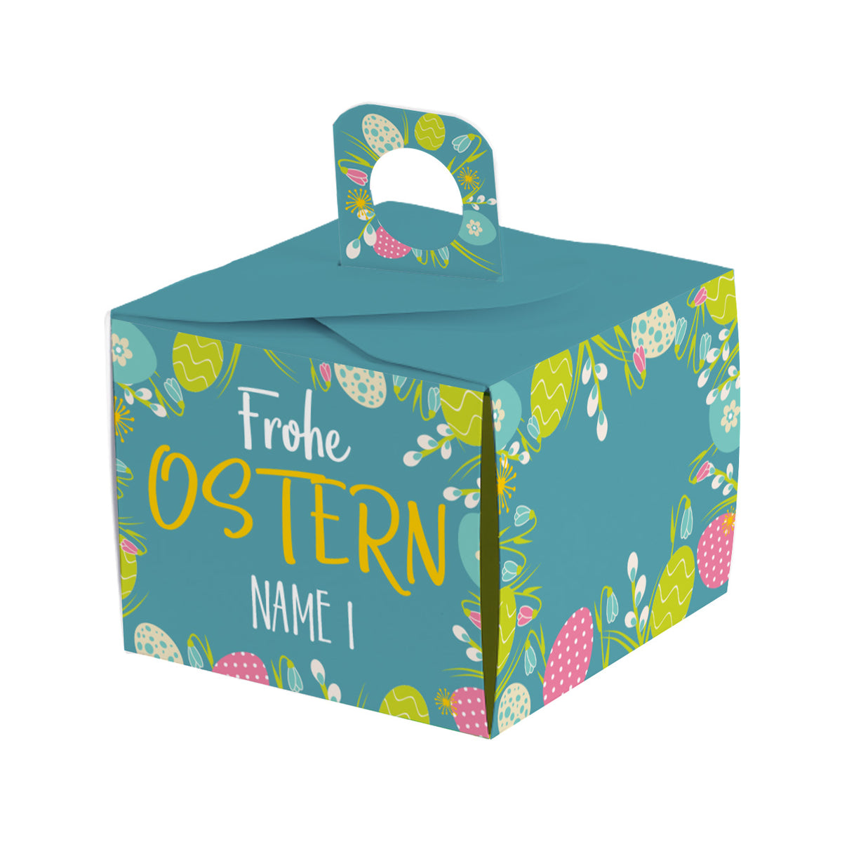 6 kleine Geschenkboxen zu Ostern mit Wunschname