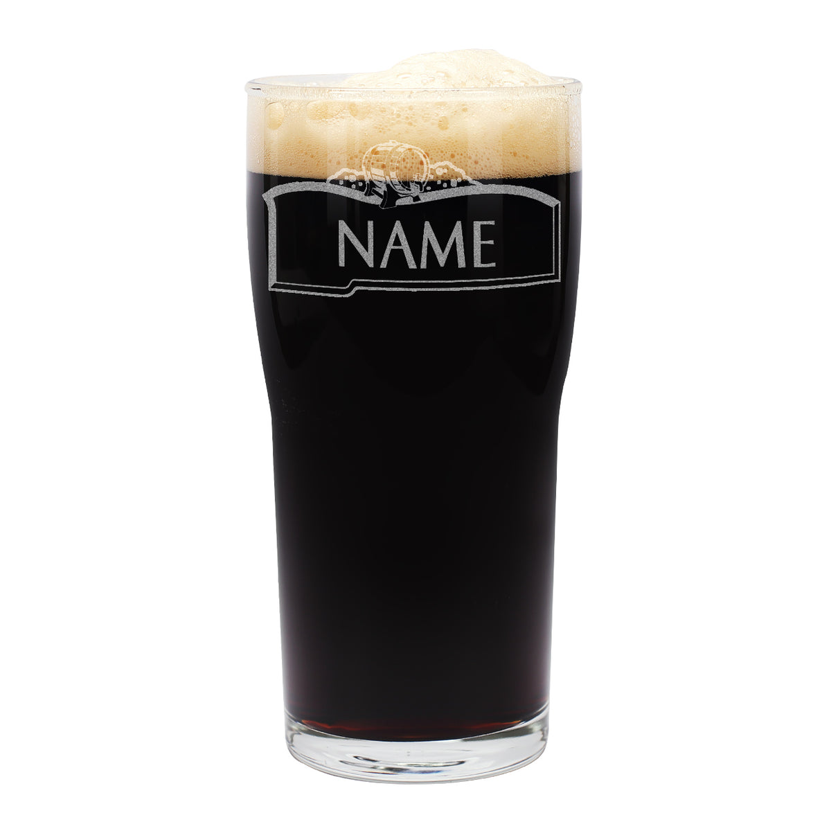 Bierglas mit Name graviert