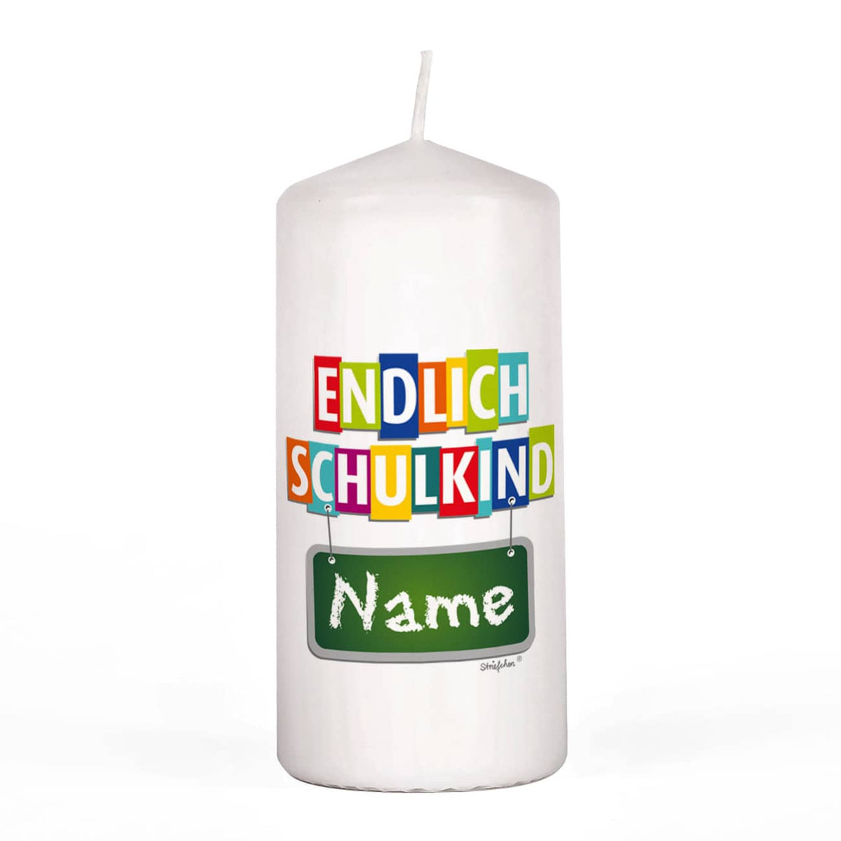 Endlich Schulkind Kerze - mit Name