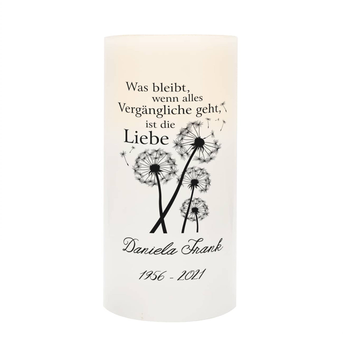 Bedruckt mit Name und Datum nach Wunsch