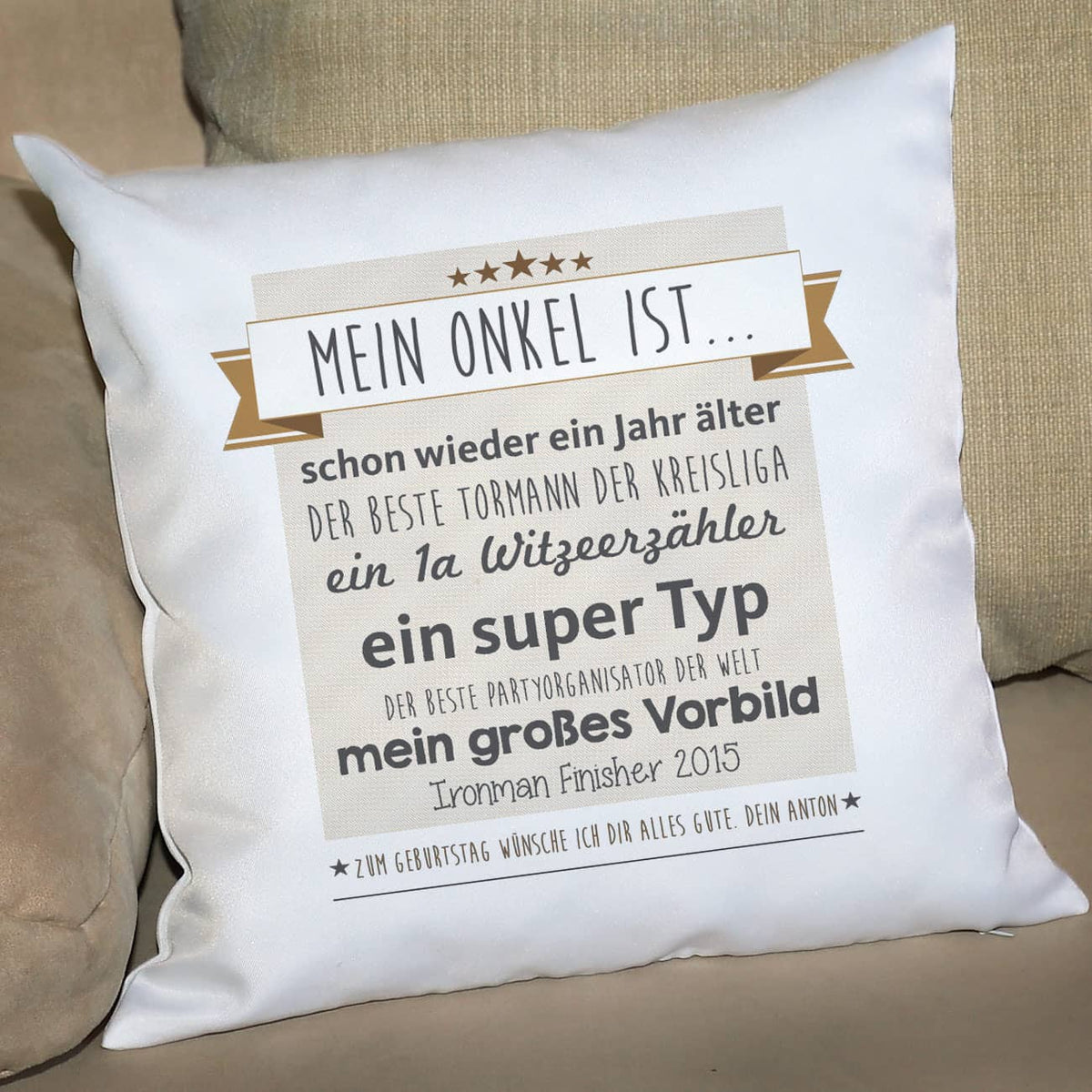 personalisiertes Kuschelkissen für besondere Menschen