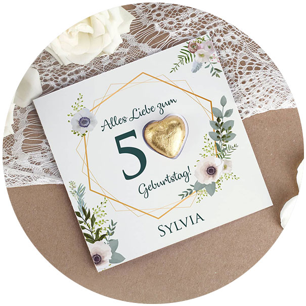 Karten zum 50. Geburtstag