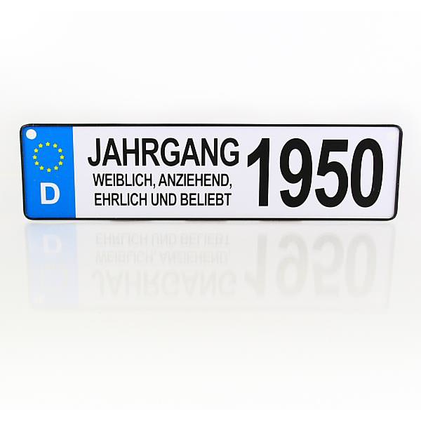 Autokennzeichen für den Jahrgang 1950