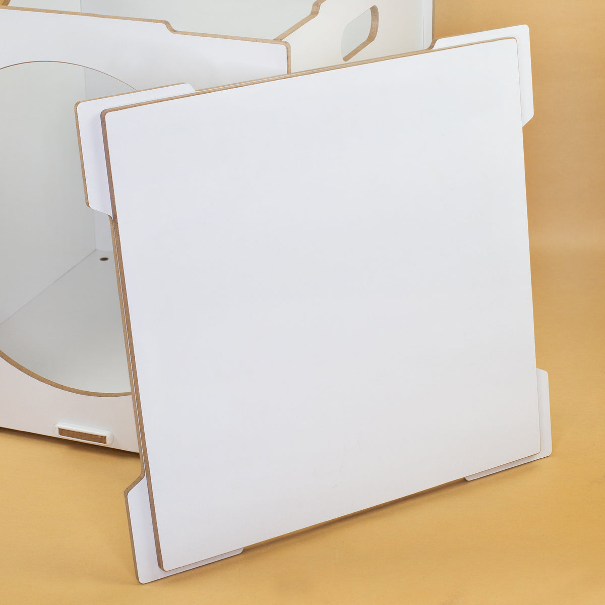 Personalisiertes Katzenhaus Deckel in Weiß