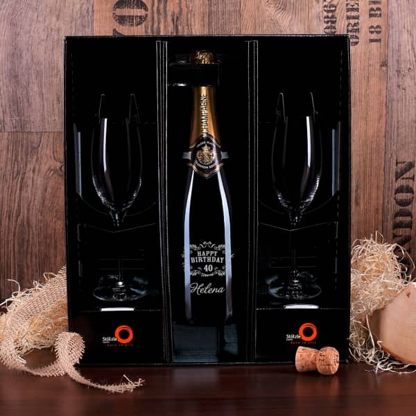 Edles Champagnerset mit Gravur 