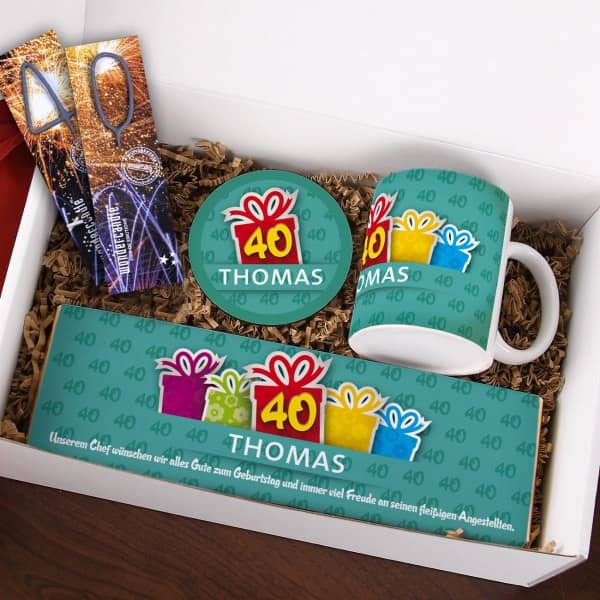 gefüllte Geschenkbox
