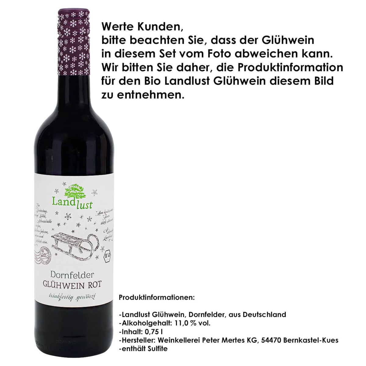 Glühwein mit persönlicher Geschenkbox zu Weihnachten
