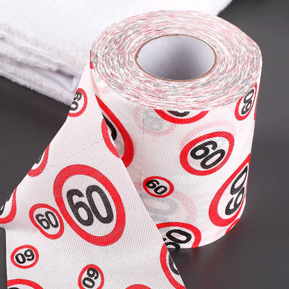 Klopapier mit Verkehrszeichen Motiv zum 60. Geburtstag