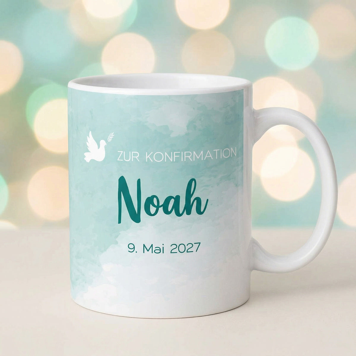 Konfirmationsgeschenk personalisierte Tasse für Jungen