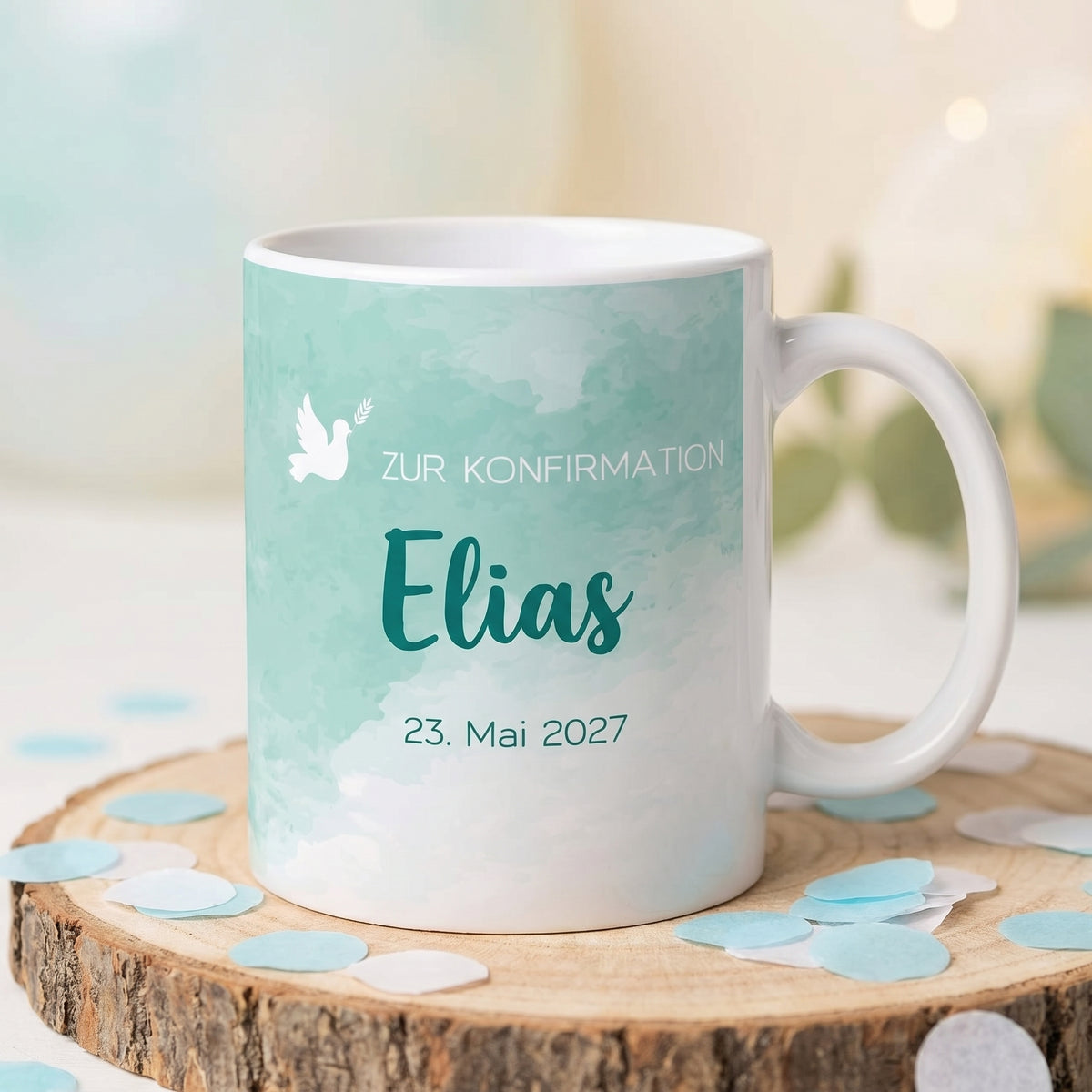 Tasse personalisiert zur Konfirmation für Junge