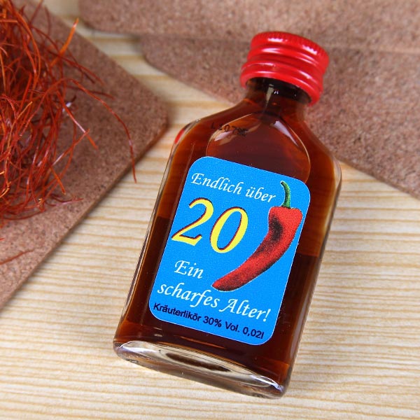 Kräuterlikör zum 20. Geburtstag