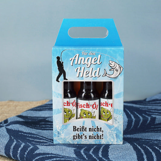 Likörset Fischöl für Angel Helden