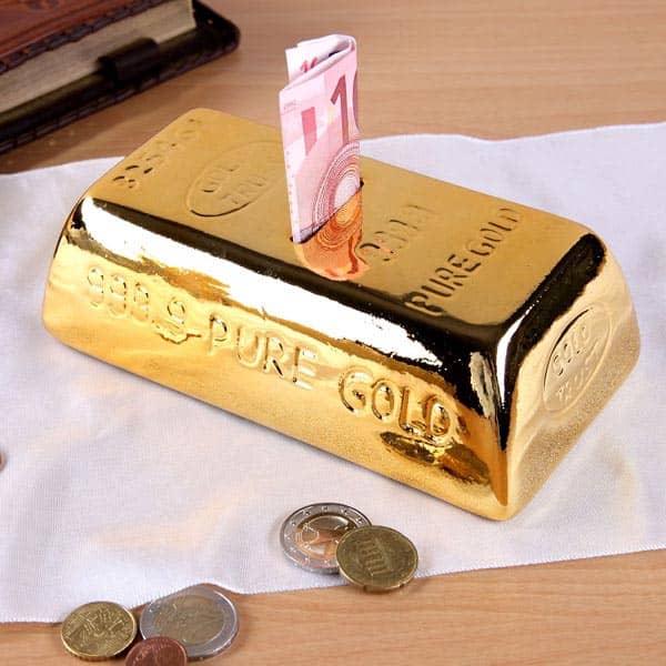 Spardose Goldbarren