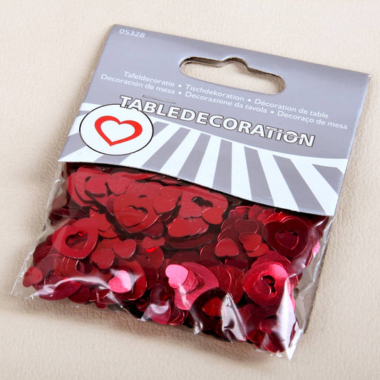 Tischdekoration rote Herzen
