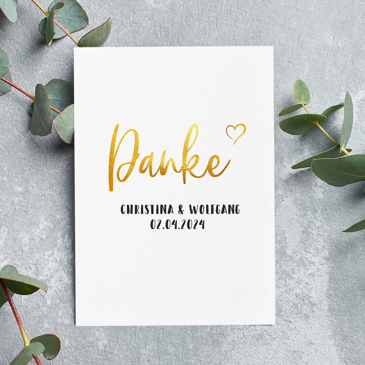 Dankeskarte zur Hochzeit mit Foto