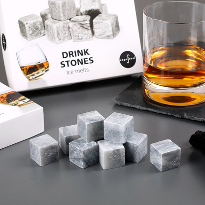 9er Set Kühlsteine aus Granit