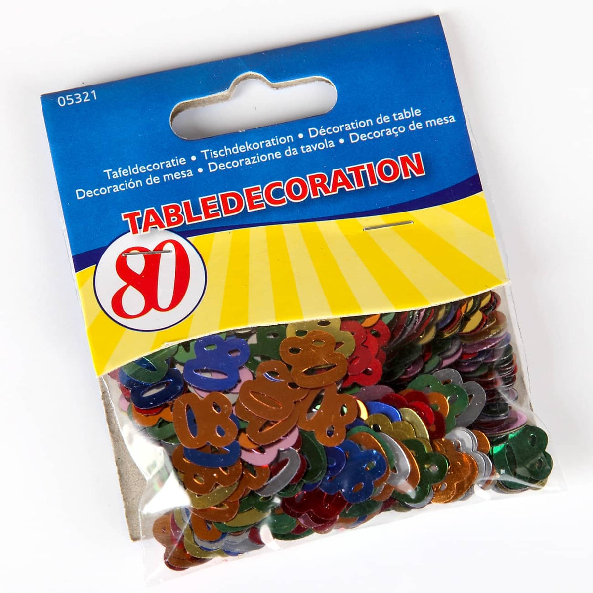 Deko für den Tisch - Zahlenkonfetti 80