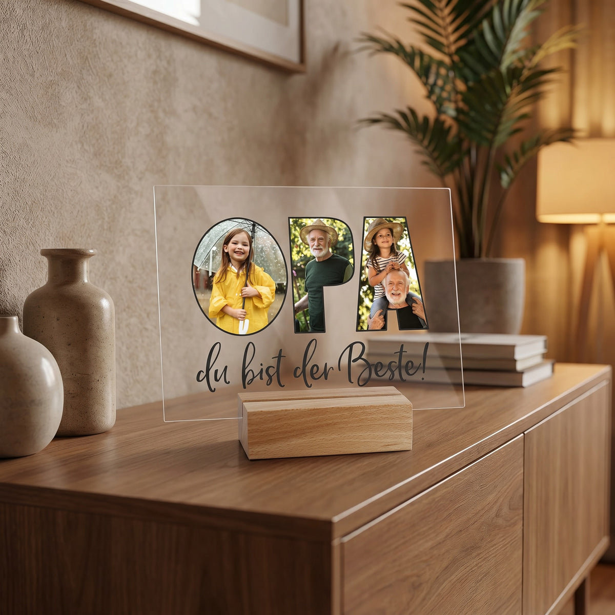 Geschenkidee für den besten Opa personalisiertes Acrylbild 