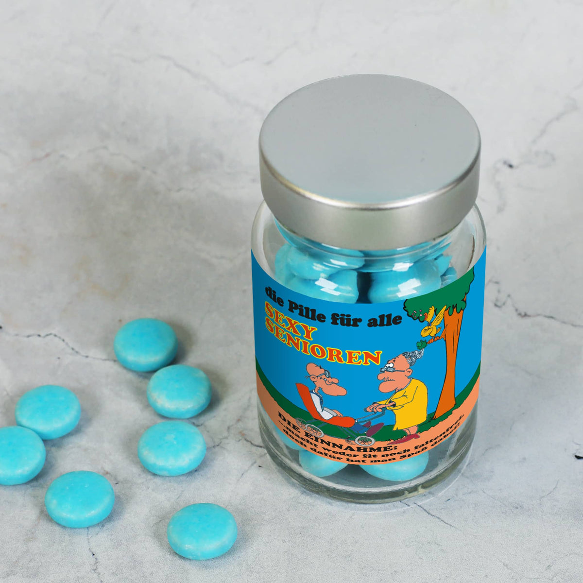 Pillendose für Senioren als Genurtstagsgeschenk