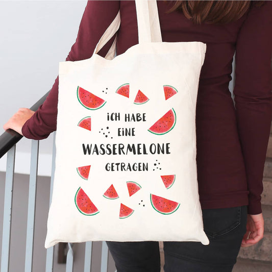 Ich habe eine Wassermelone getragen Baumwolltasche mit Melonen-Motiv