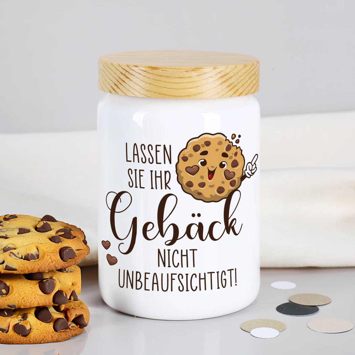 Mit schickem Holzdeckel