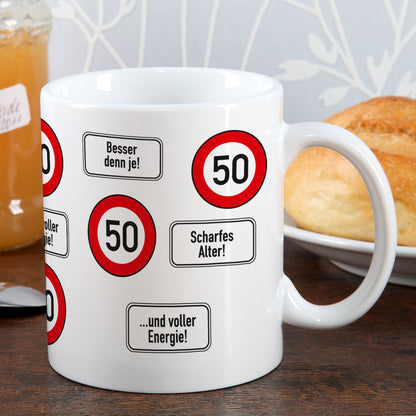 Kaffeetasse als Geschenk zum 50. Geburtstag
