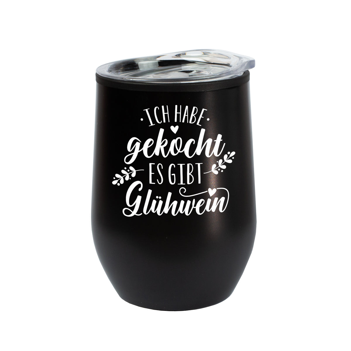 Thermobecher Weihnachten 'Ich habe gekocht - es gibt Glühwein' in 2 Farben | Weihnachtsgeschenk