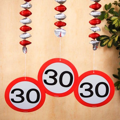 Verkehrsschild Dekoration zum 30.