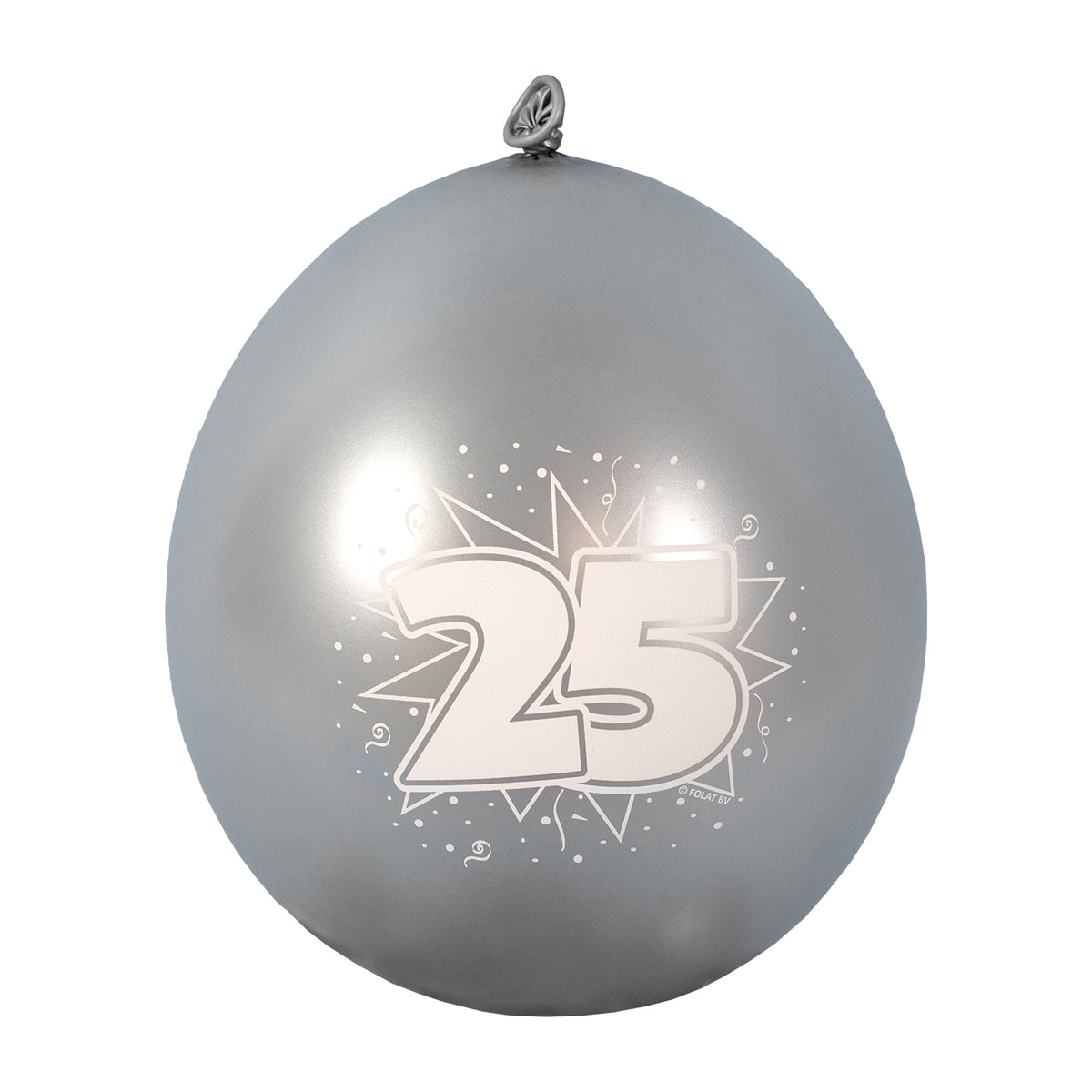 Latex Ballon 25 zur silbernen Hochzeit - 8 Stück