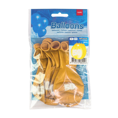 Latex Ballon 50 in Gold zur goldenen Hochzeit - 8 Stück