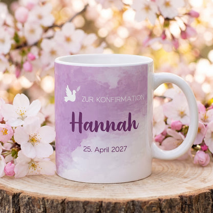Tasse als Geschenk für Erinnerung an Konfirmation für Mädchen