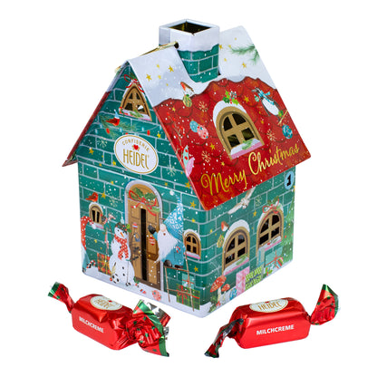 Häuschen Weihnachtswichtel mit Schokolade
