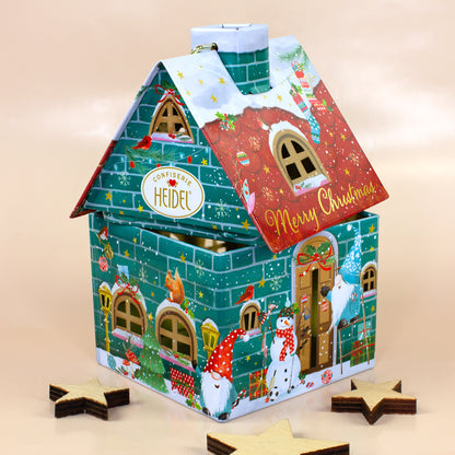 Häuschen Weihnachtswichtel mit Schokolade