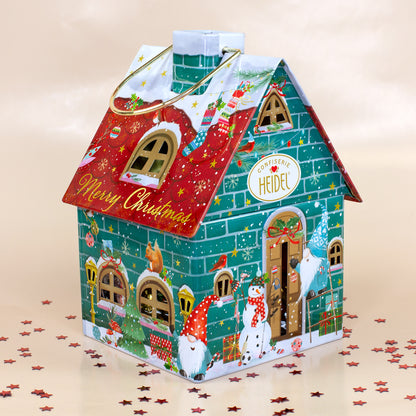 Häuschen Weihnachtswichtel mit Schokolade