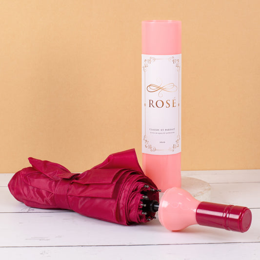Taschen Regenschirm als Weinflasche Rosé