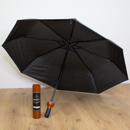 Taschen Regenschirm als Whiskyflasche
