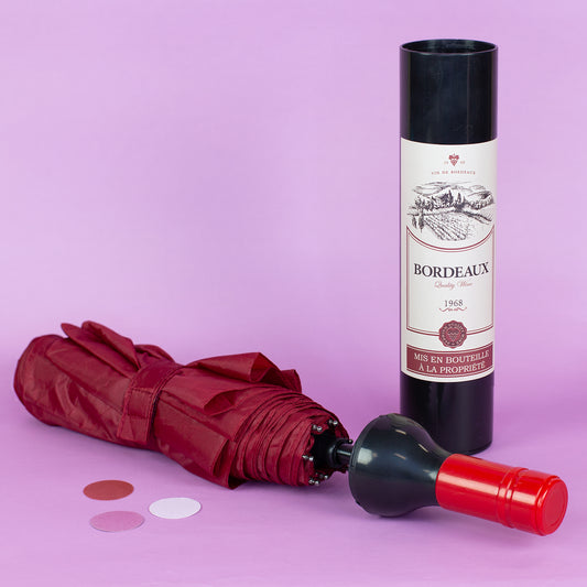 Taschen Regenschirm als Weinflasche Bordeaux