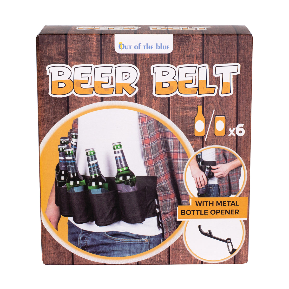 Verpackung des Biergürtels als lustiges Vatertagsgeschenk für Bierliebhaber
