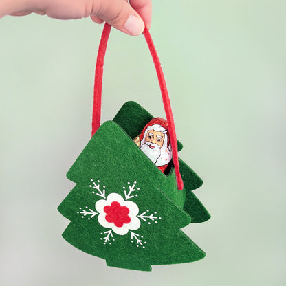 Geschenktüte Weihnachten aus Filz Motiv Tannenbaum mit Tragegriff 