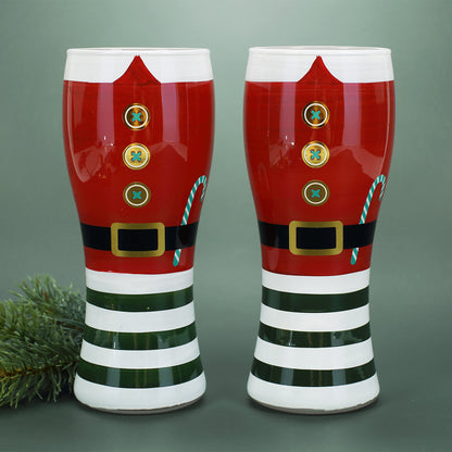 Santa Biergläser im Doppelpack