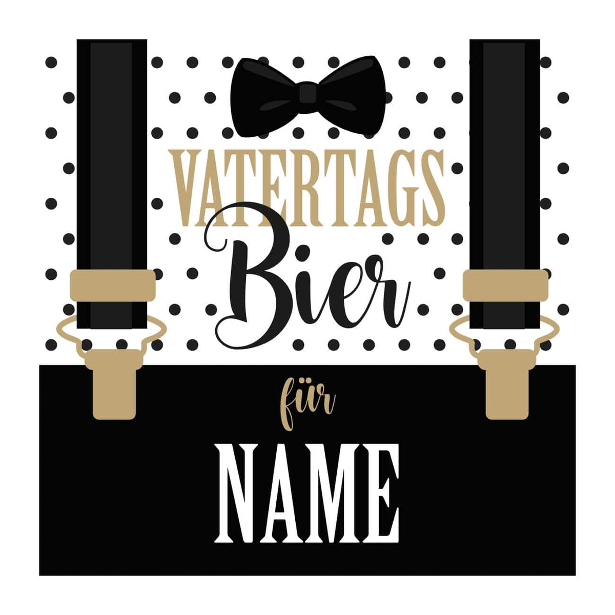 Vatertagsbier Flaschenaufkleber mit Name
