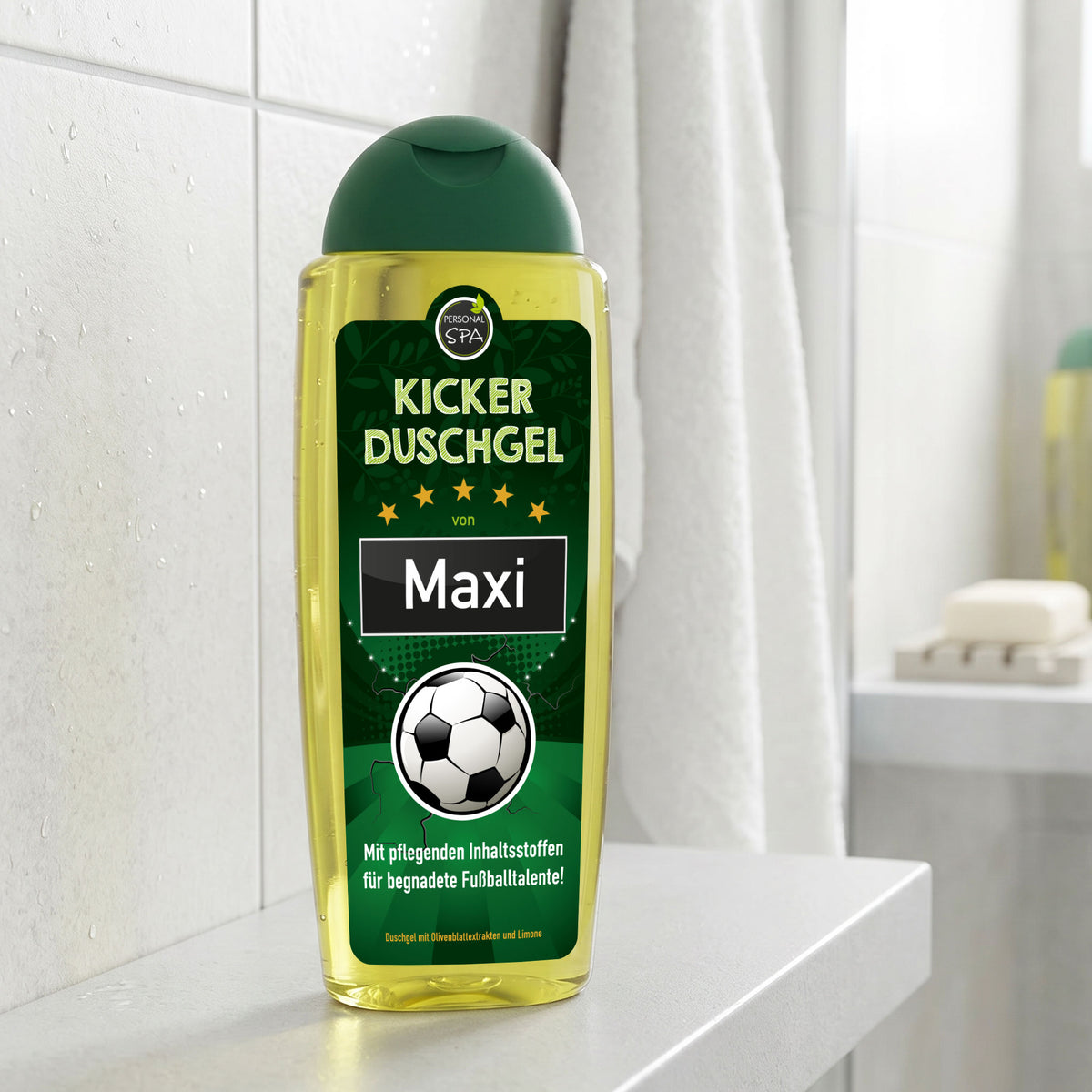 Fußball Duschgel für echte Kicker mit Name