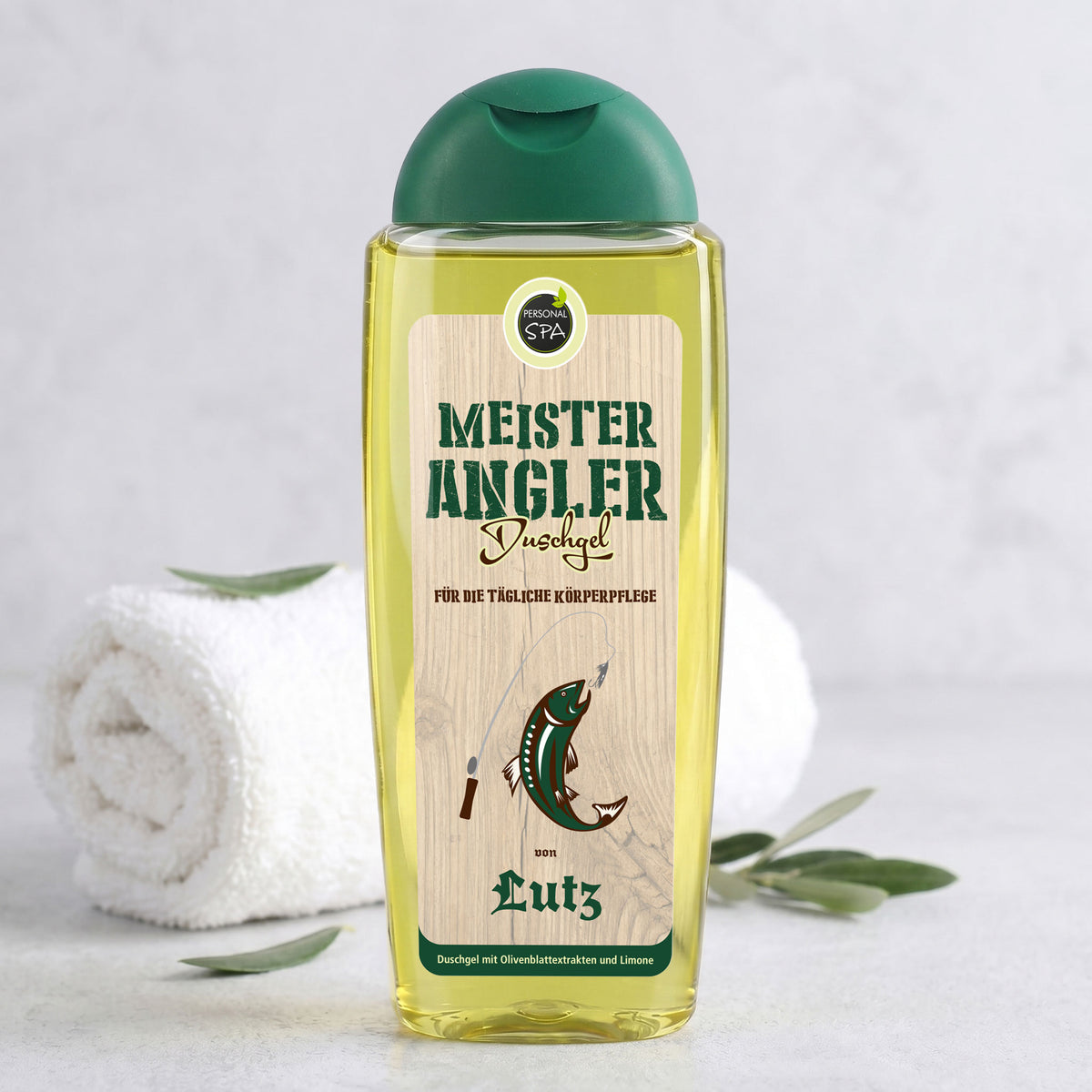 Duschgel mit Name für Angler Fans